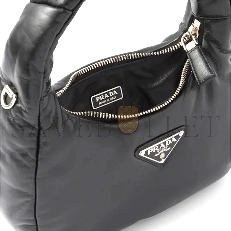 PRADA SOFT PADDED NAPPA LEATHER MINI BAG 1BA384 (21*12.5*6.5cm)